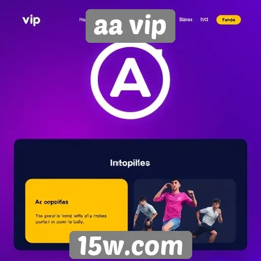análise da interface do site aa vip